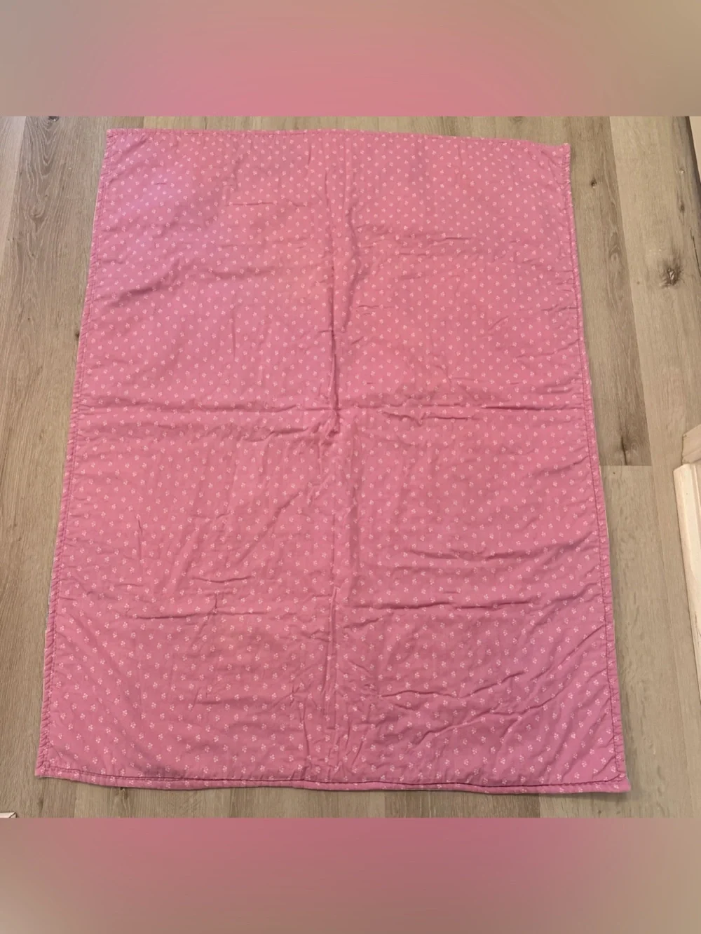 Vintage Pastel Patchwork Baby Quilt Blanket (34x45)